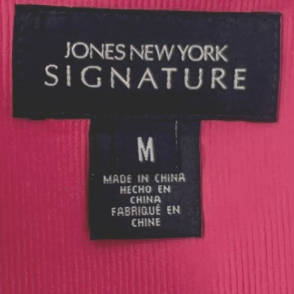 Jones New York Signature Womens M Jacket Small Corduroy Pinkish Coral - Picture 9 of 13